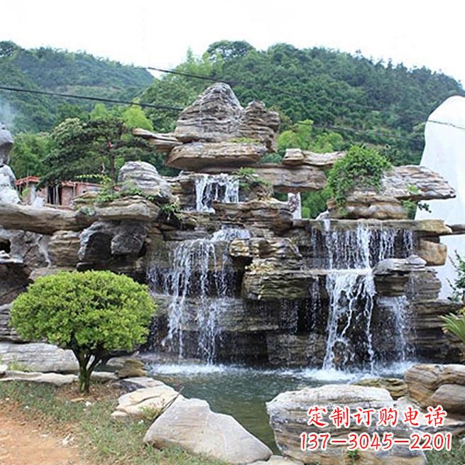 常州景区奇石流水假山