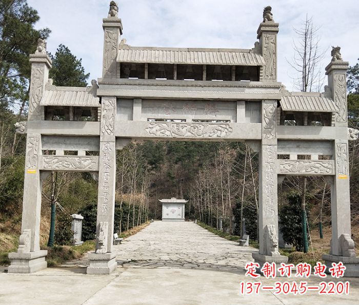 常州中领雕塑定制牌坊石雕