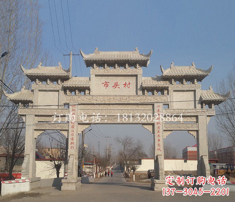 常州景区三门七楼石雕牌坊——精美绝伦的牌坊雕塑