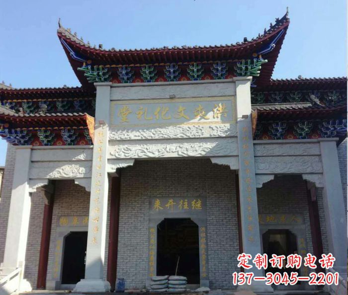 常州景区三门石雕牌楼,精美绝伦的艺术之作