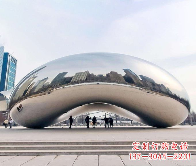 常州镜面不锈钢大型拱门雕塑