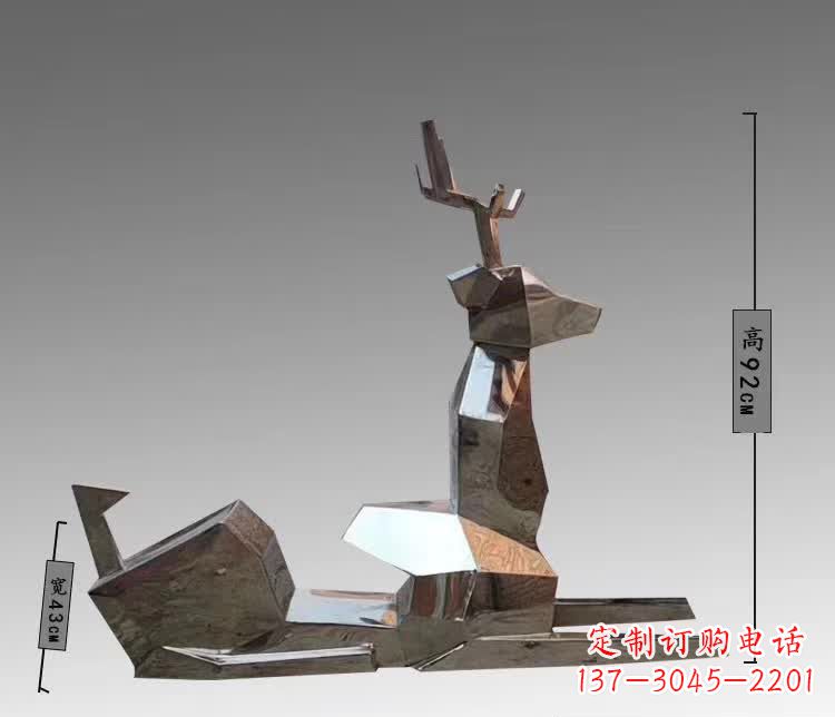 常州中领雕塑为您带来一款全新的不锈钢梅花鹿雕…