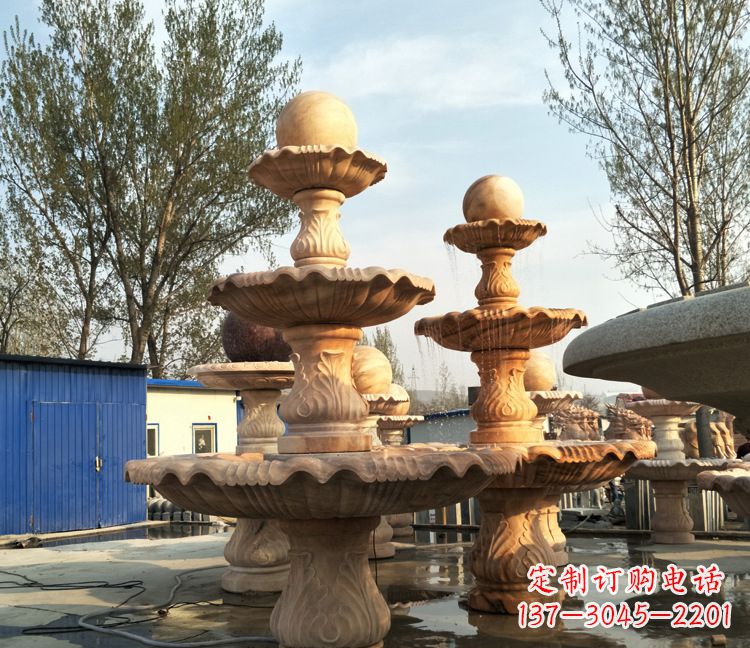 常州古典九龙喷泉雕塑,可观赏九龙戏珠石