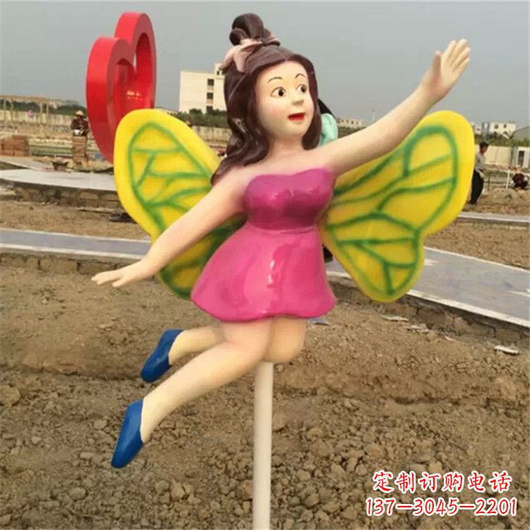 常州领雕塑:精美的蝴蝶仙子公园景观雕塑