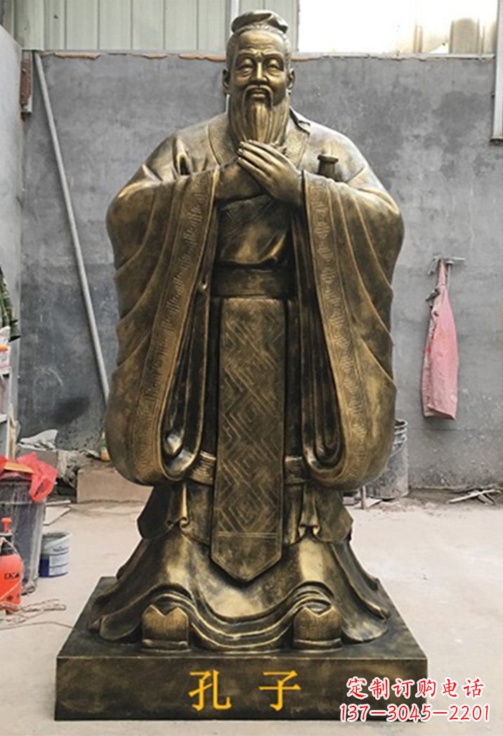 常州中领雕塑:专业定制卡通孔子雕塑