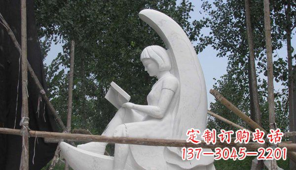 常州中领雕塑高品质小女孩汉白玉石雕