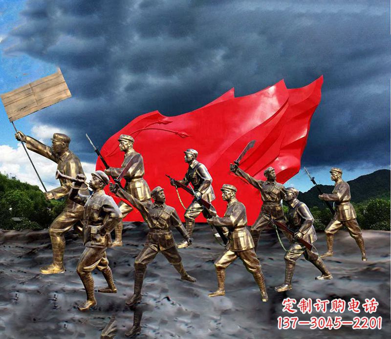 常州纪念伟大革命先烈的红军雕塑