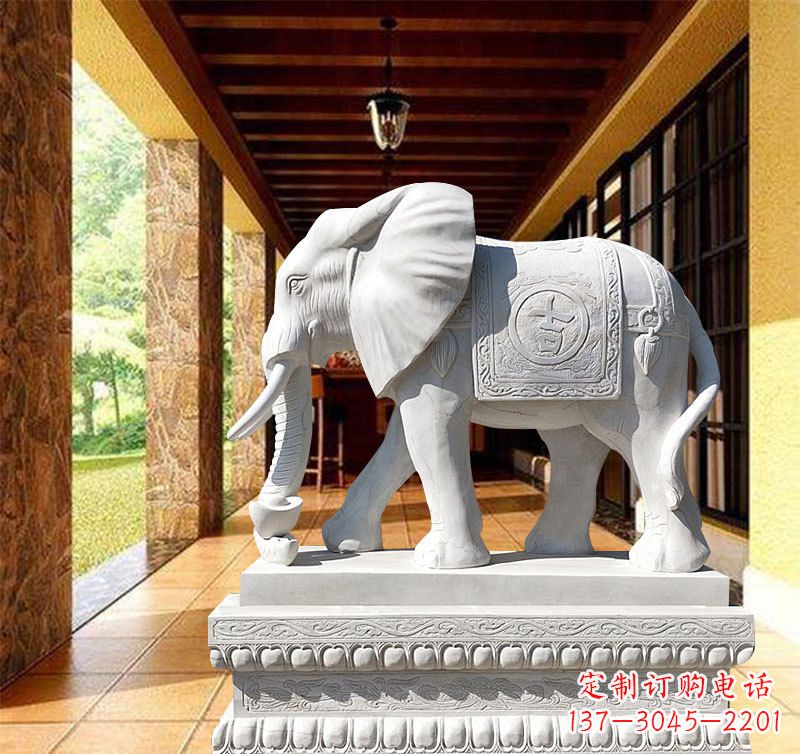 常州领雕塑:打造经典石雕大象