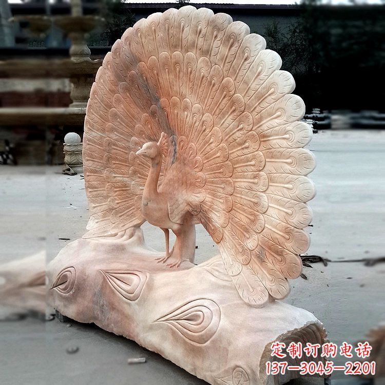 常州艺术精美的孔雀石红雕塑