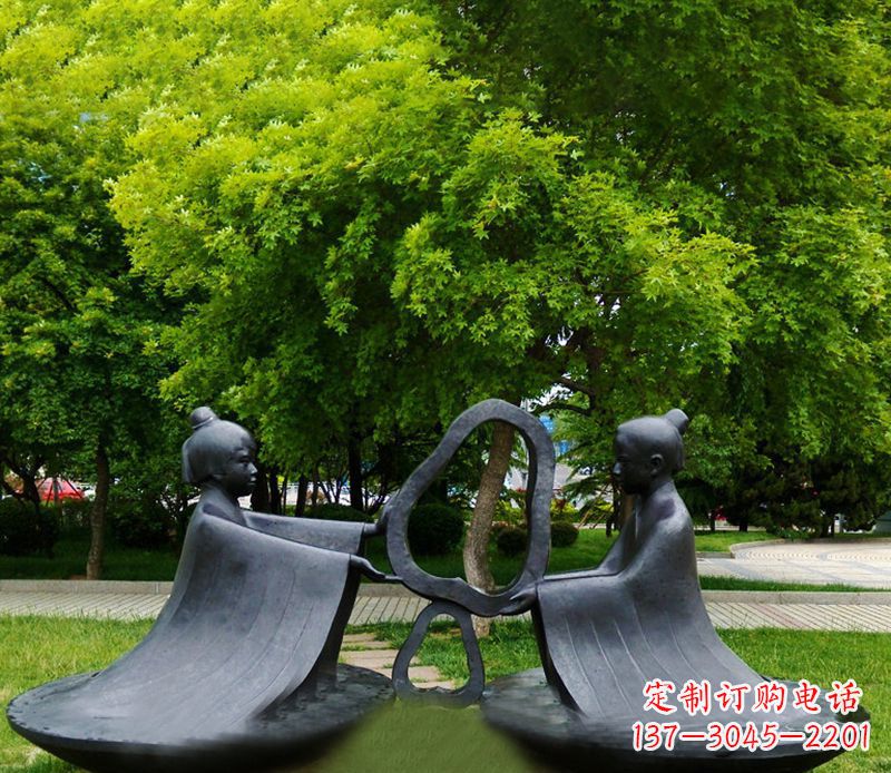 常州孔融让梨公园铜雕