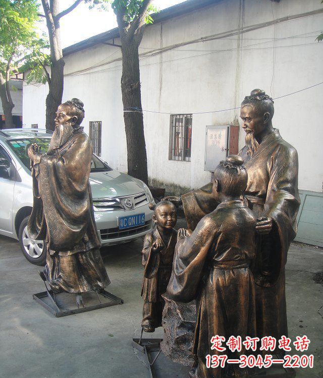 常州孔融让梨校园景观铜雕
