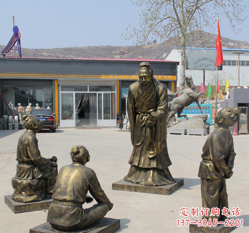 常州经典孔子雕塑,悠久文化传承