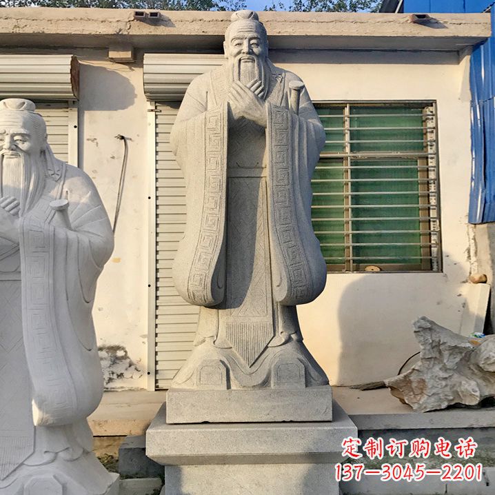 常州用砂岩浮雕铸造大师级精美孔子雕塑