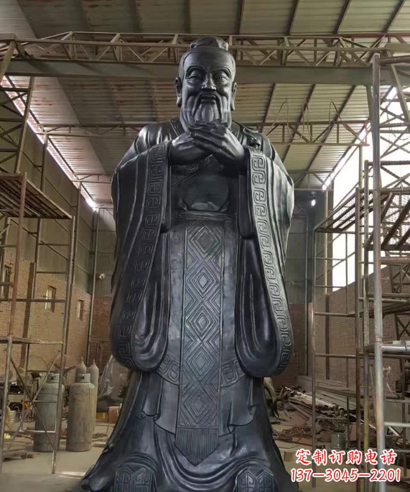 常州孔子铜雕塑 (2)