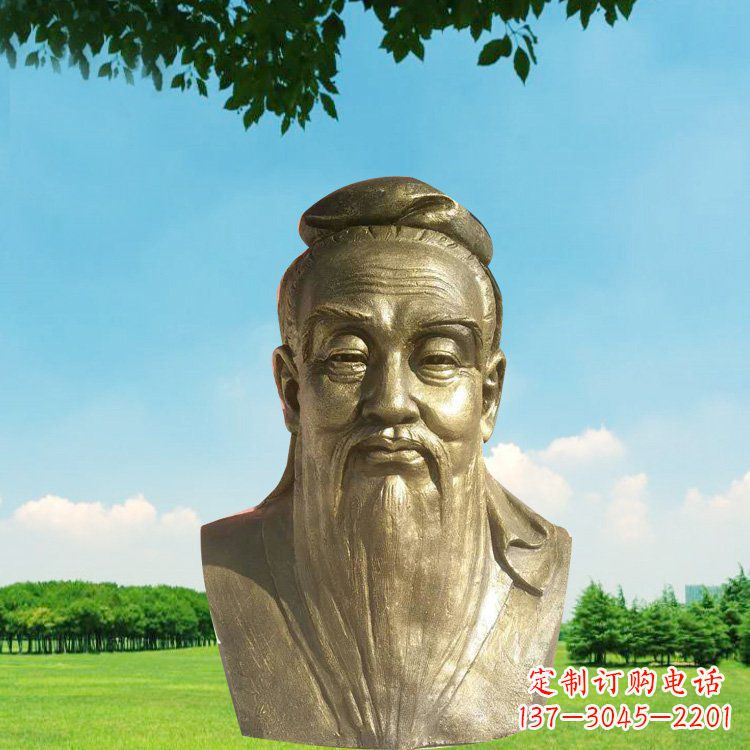 常州孔子头像铜雕,欣赏中国文化传统精髓