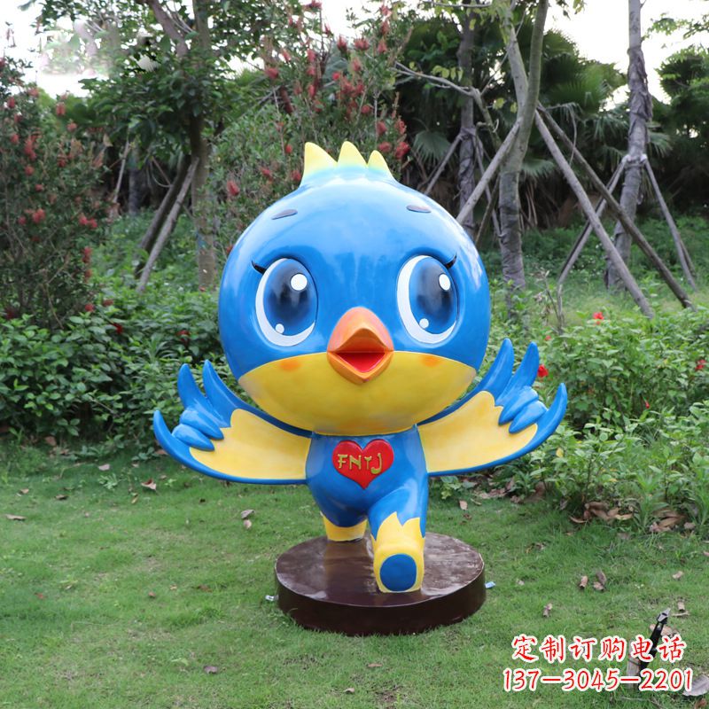 常州蓝色梦幻,玻璃钢鸽子雕塑