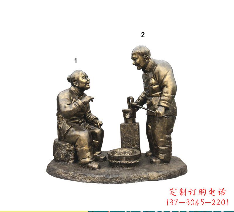 常州质朴传神的老人铜雕