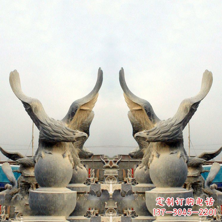 常州精美老鹰青石雕塑,呈现独特自然美