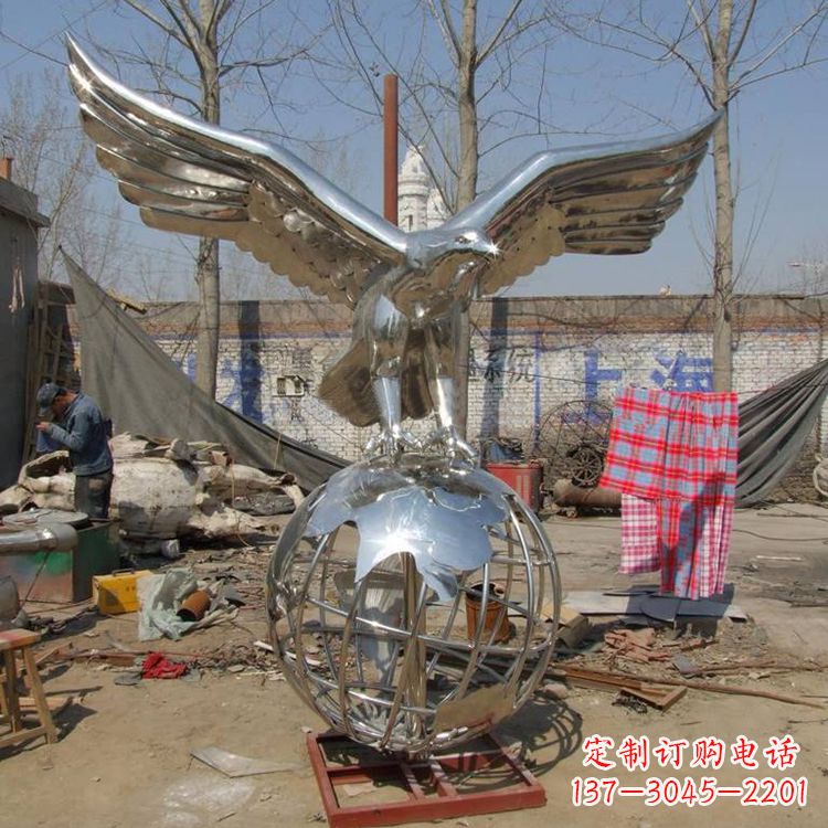 常州复古经典不锈钢地球雕塑
