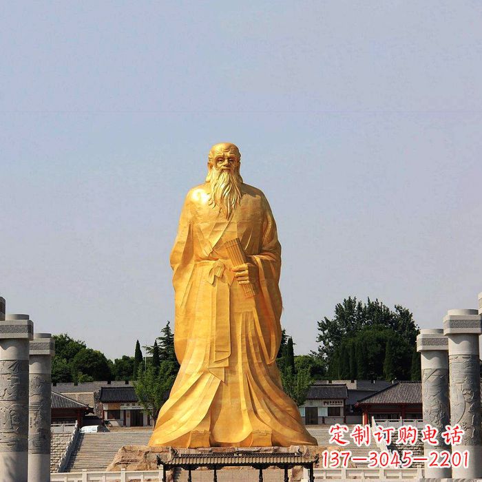 常州经典人物老子雕像,表达真情