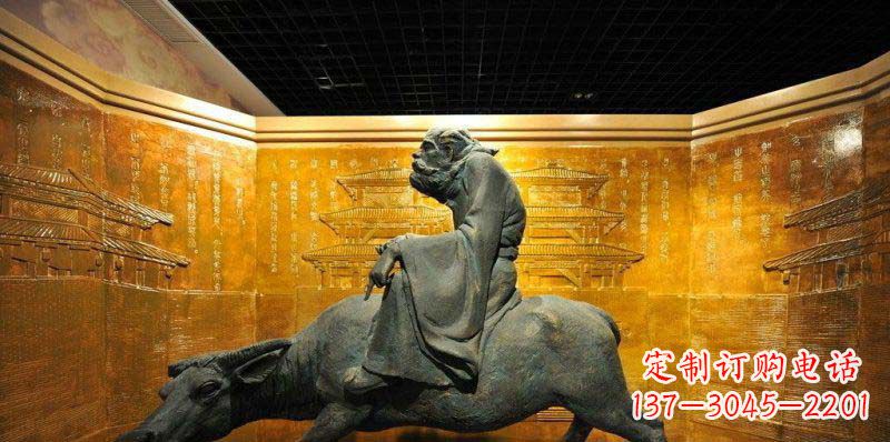 常州精美老子骑牛铜雕,领略古代文化魅力