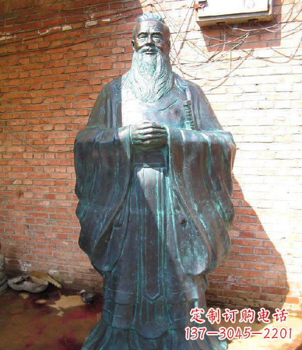 常州老子校园历史名人铜雕,给您的经典力量