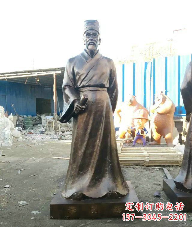 常州李时珍古代名医铜雕 (2)