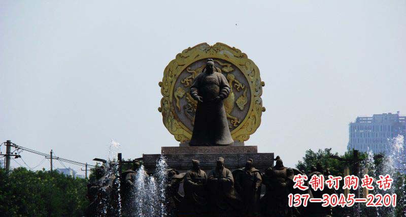 常州李世民古代名人铜雕