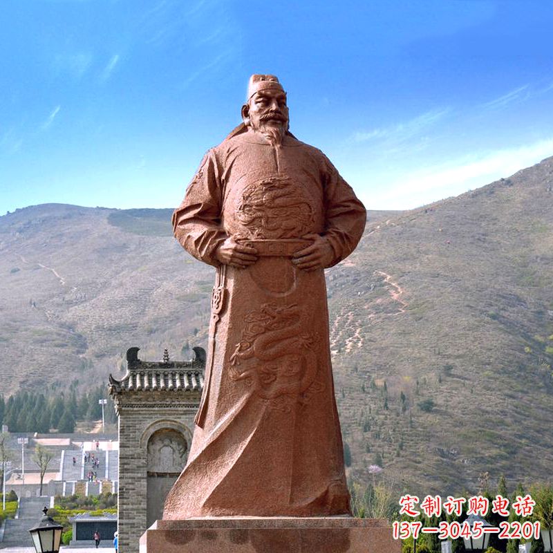 常州『李世民传神砂岩石雕塑』