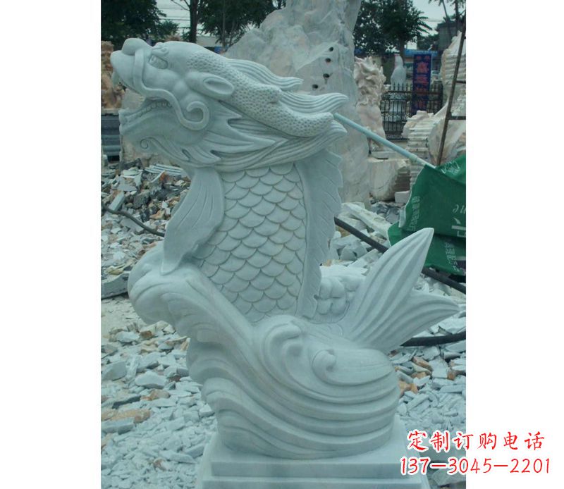 常州鲤鱼变龙石雕