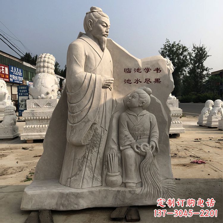 常州传承经典，欣赏王羲之景观石雕