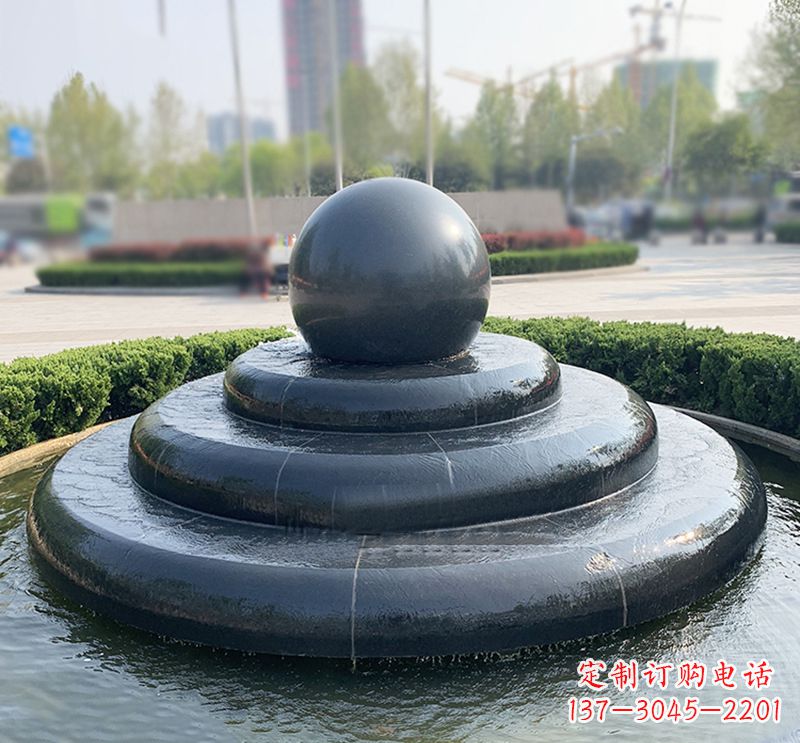 常州临沂石雕风水球喷泉
