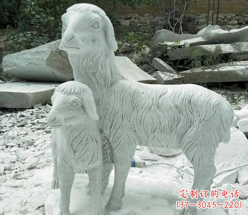 常州羚羊石雕公园动物摆件