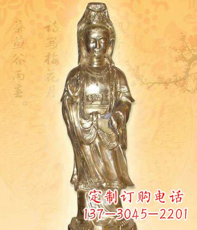 常州鎏金观世音菩萨