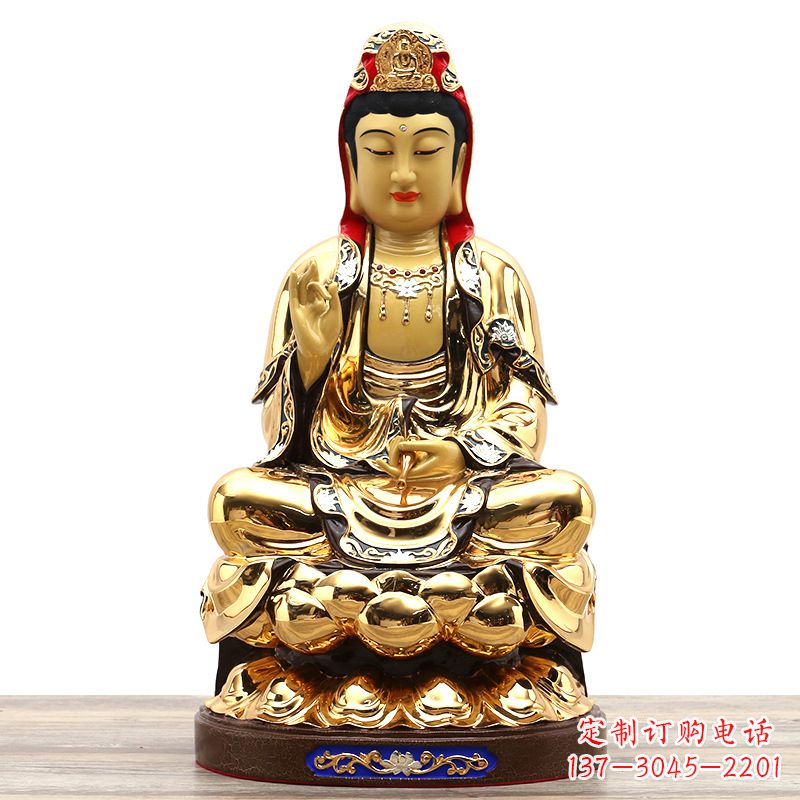 常州鎏金观世音菩萨纯铜雕塑