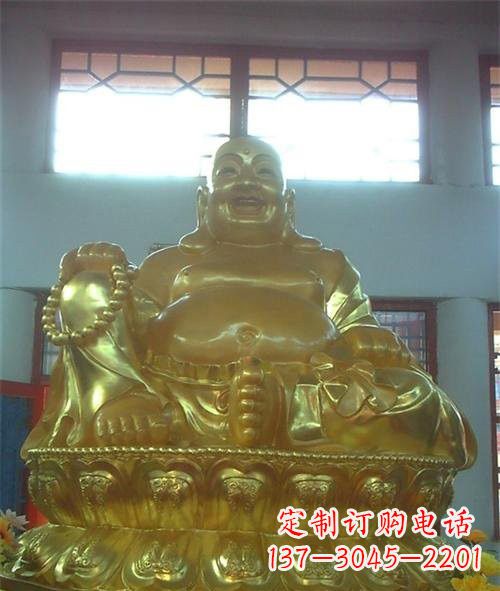 常州传统工艺制作鎏金弥勒佛像