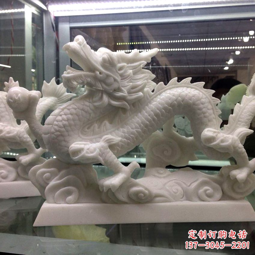 常州龙雕塑汉白玉动物景观雕塑