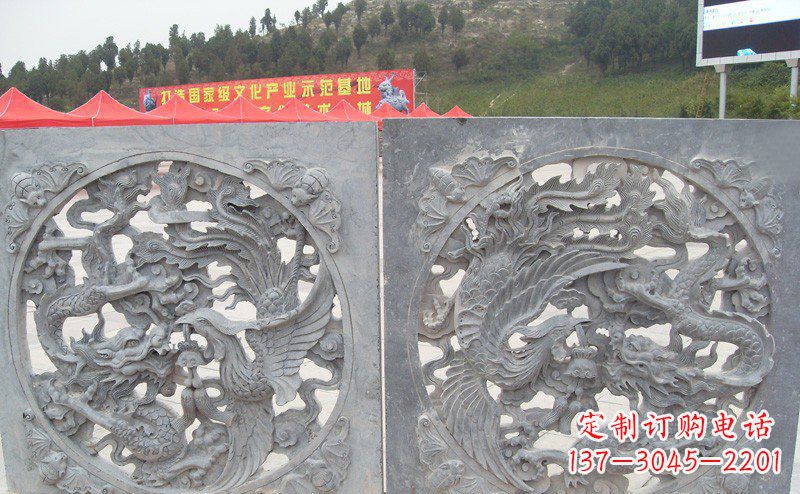 常州龙凤呈祥公园景观石雕--精美绝伦的龙凤陪伴