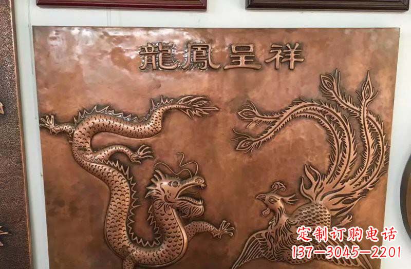 常州中领雕塑|传统铜雕龙凤精美雕塑