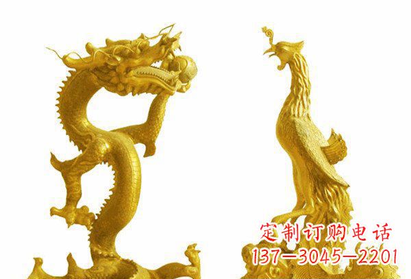 常州龙凤呈祥神兽铜雕