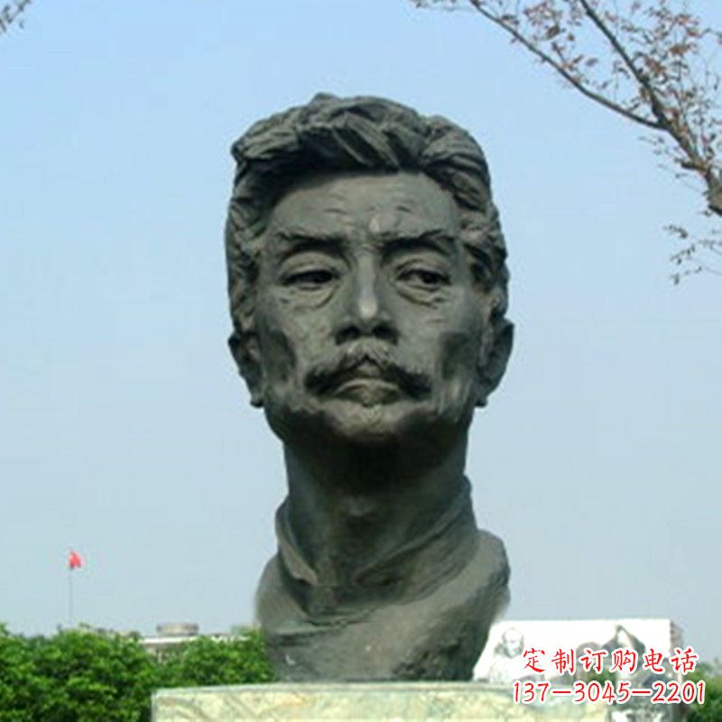 常州精致传神的鲁迅铜雕头像