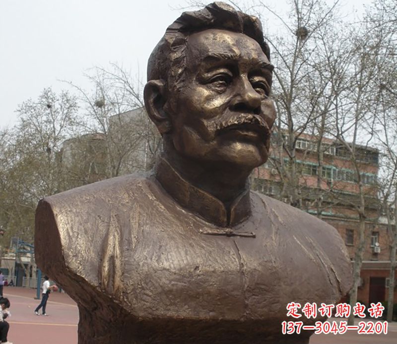 常州鲁迅胸像名人铜雕是中领雕塑公司定制的一款…