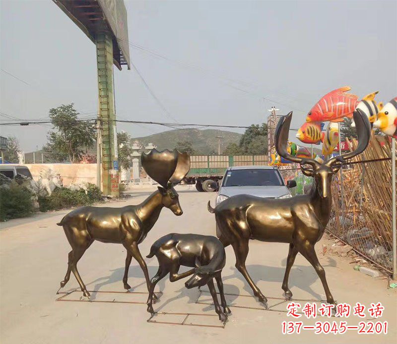 常州优雅古典风格的动物铜雕