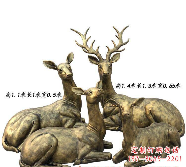 常州精致鹿群铜雕,雕刻出无可比拟的优雅