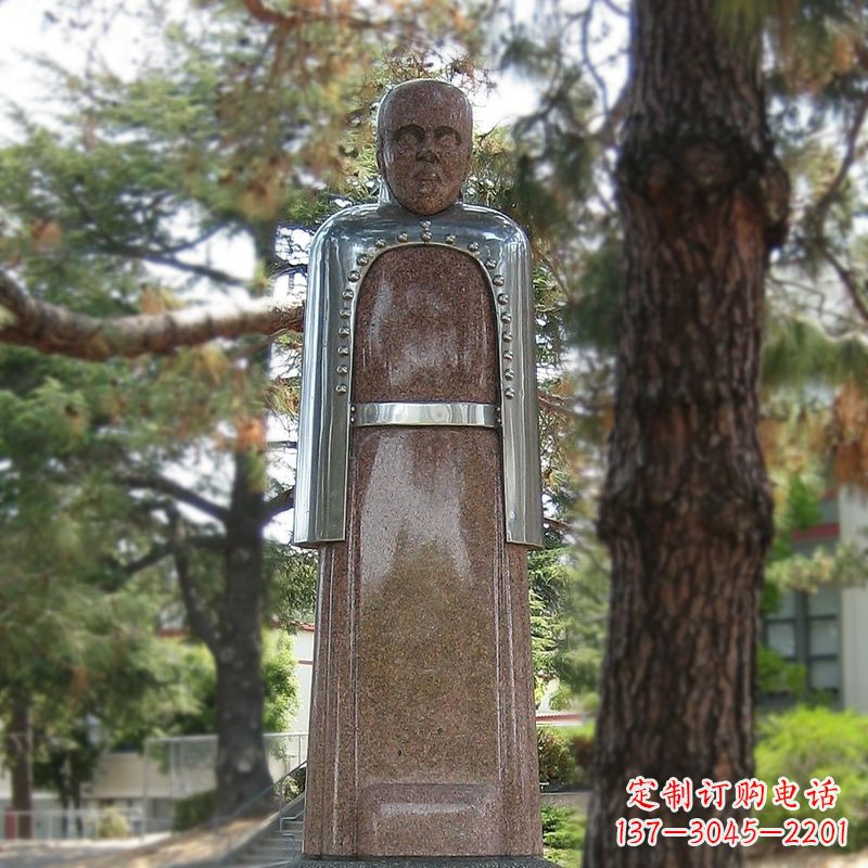 常州纪念伟大的名人:路易斯·巴斯德抽象雕像