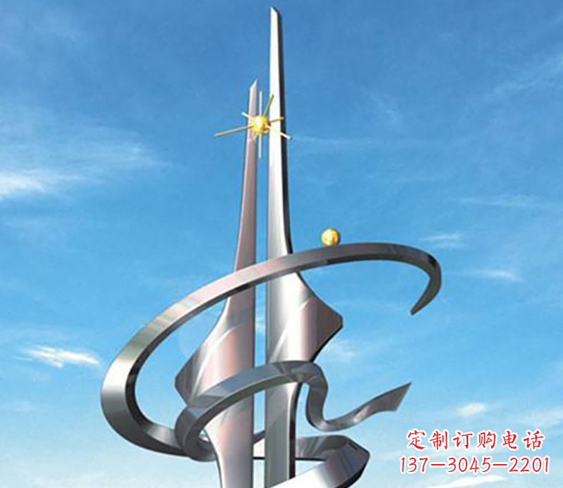 常州螺旋飘带广场雕塑,精美而出众