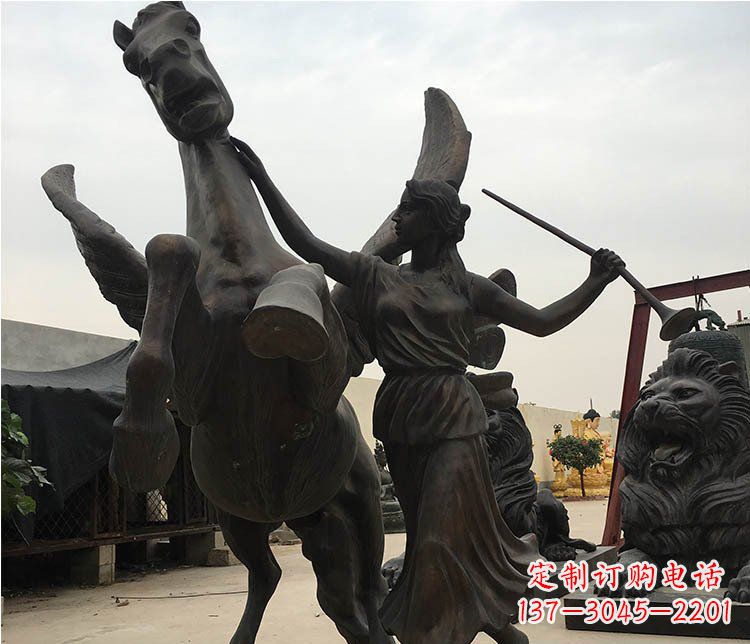 常州马动物铸铜广场铜雕摆件 (2)