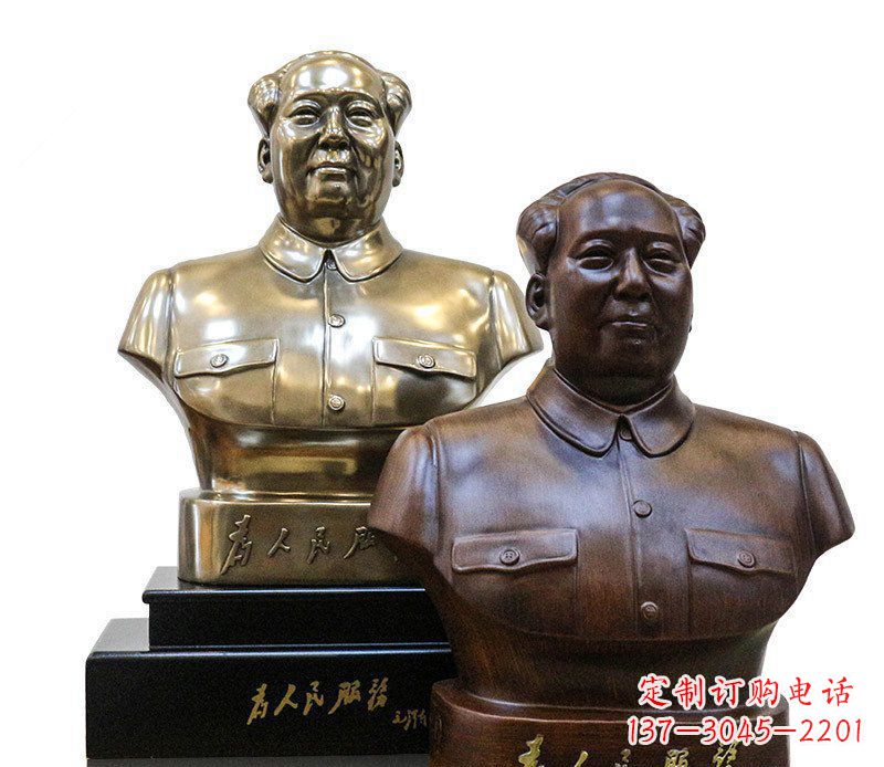 常州定制你的名人铜雕毛主席胸像