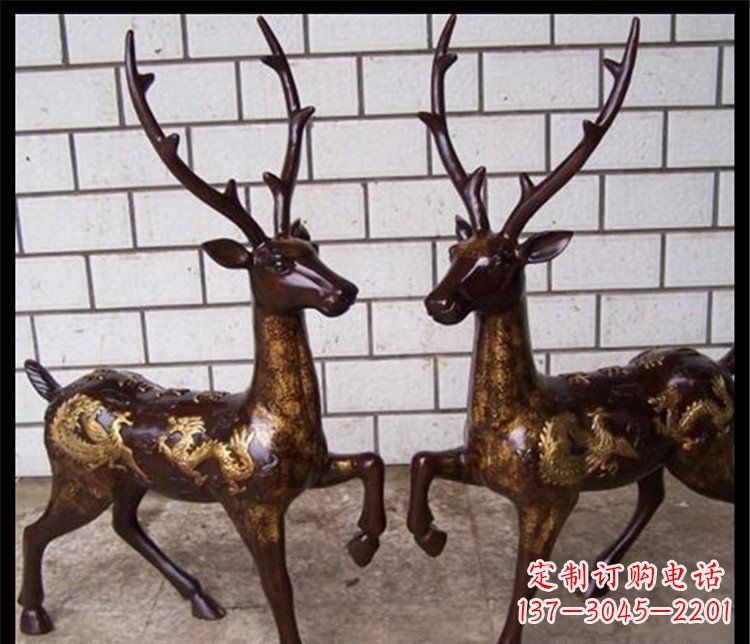 常州中领雕塑梅花鹿玻璃钢动物雕塑是一款造型精…