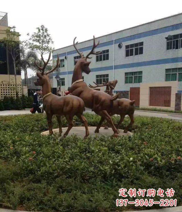 常州梅花鹿小区铜雕精美礼品